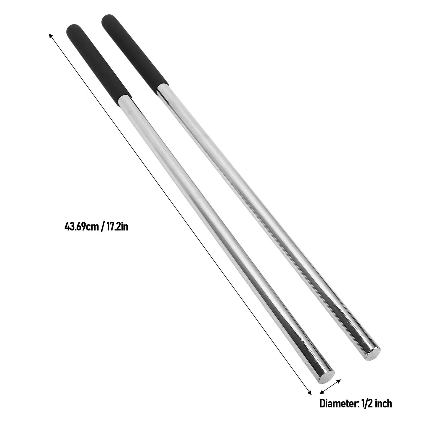 2Pcs Garage Door Torsion Spring Winding Bars Alloy Steel Torsion Spring Winding Rods Anti Slip Handle 1/2in Dia 17.2in Length