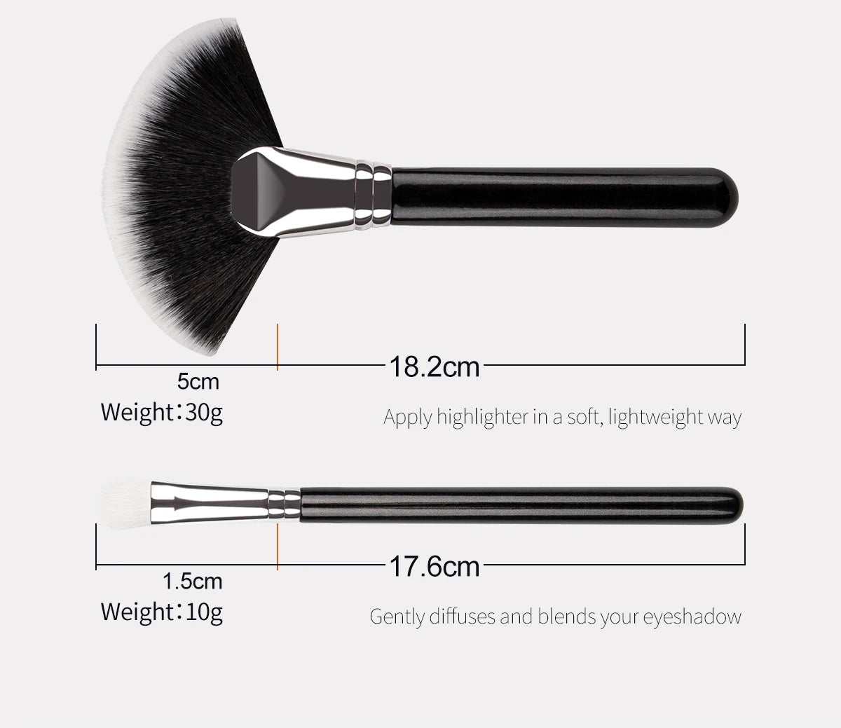 Professional 40Pcs Makeup Brushes Set Soft Synthetic Bristle Powder Blending Contour Eyebrow Eyeshadow Fan Foundation Brush