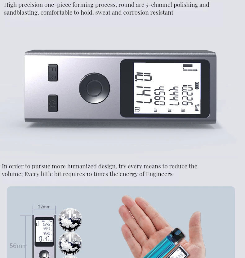 Smart Laser Rangefinder, Intelligent, 30M, Digital Laser Rangefinder Mini Usb Charging Rechargeable Handheld Distance Meter