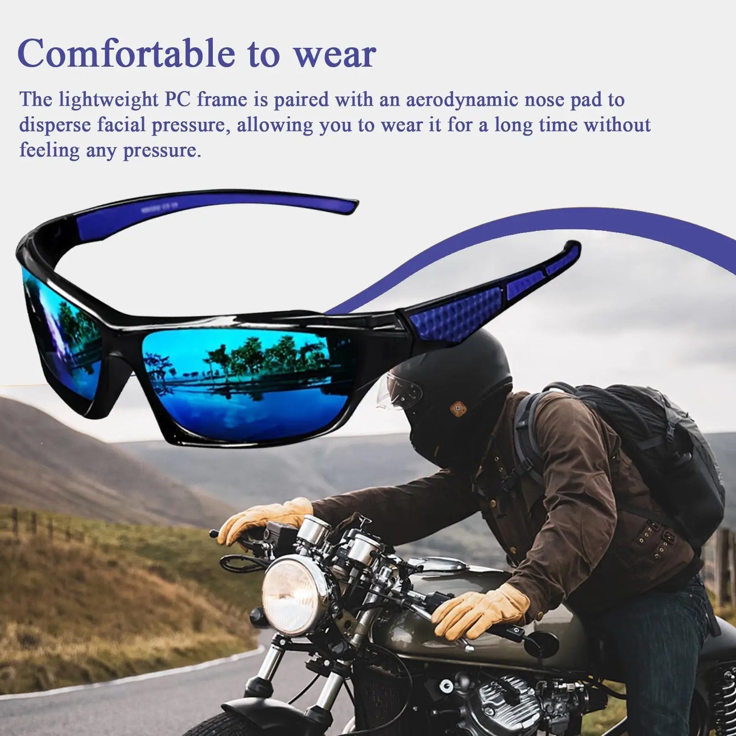 Men's Polarized Sunglasses Lightweight Sun Glasses Polarized Sunglasses Comfortable Lightweight Frame Sport Eyeglasses