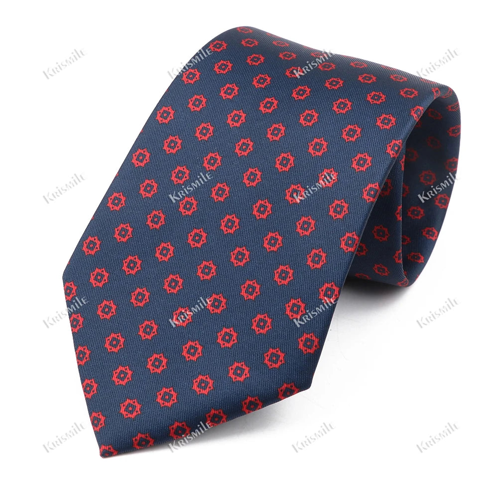 New Design Bohemian Style Necktie For Men Silk Touch Soft Blue Red Yellow Necktie Fit Wedding Party Business Office Accessory