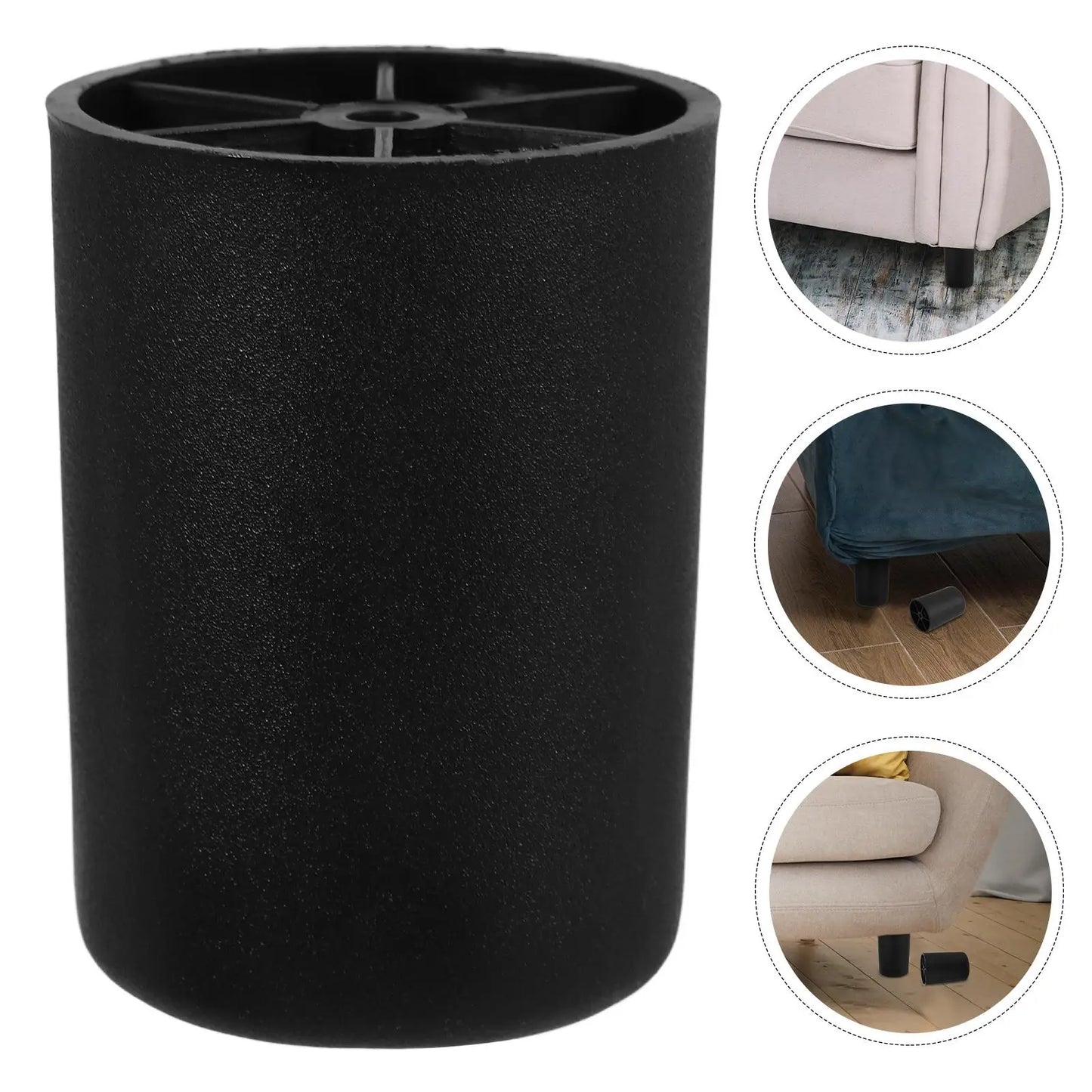 4 Pcs 8cm Furniture Legs Black Plastic Replacement Sofa Table Cabinet Feet Stable Easy Stylish Versatile