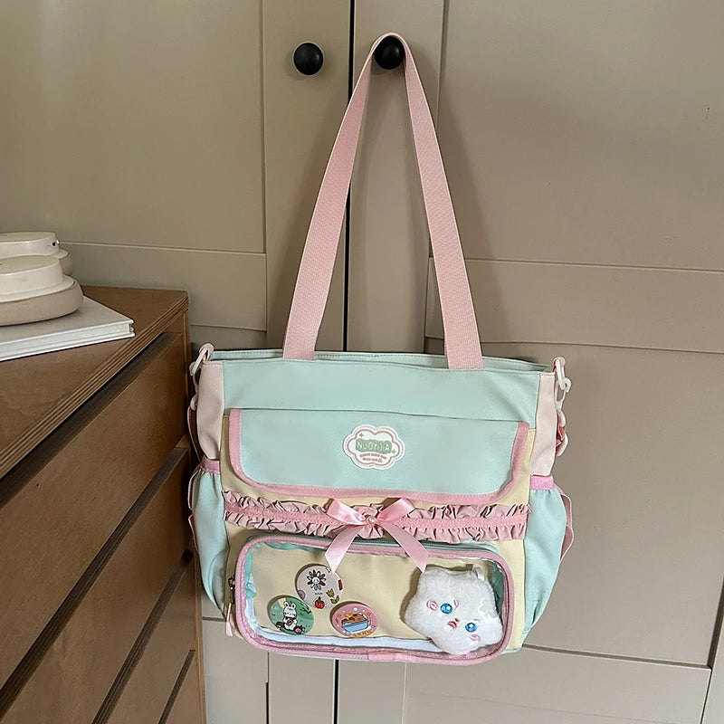 Large Capacity Children's School Bag Set for Girls Primary And Middle School Double Shoulder Backpack Sweet College Style