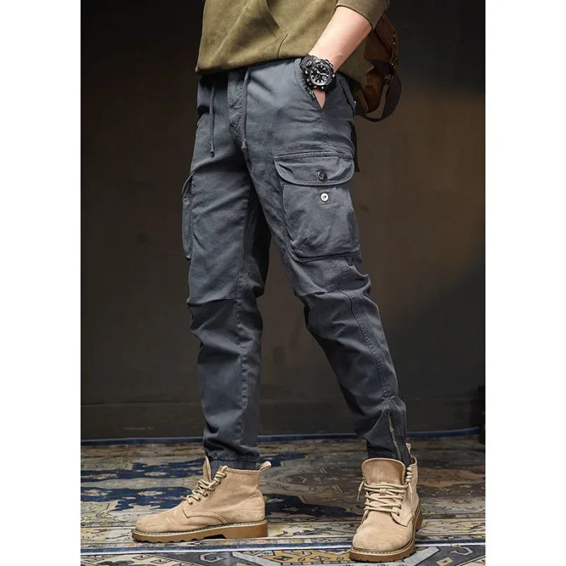 Spring and Autumn Small-footed Work Pants Men's Casual New Outdoor Trendy Brand European American Outdoor Function