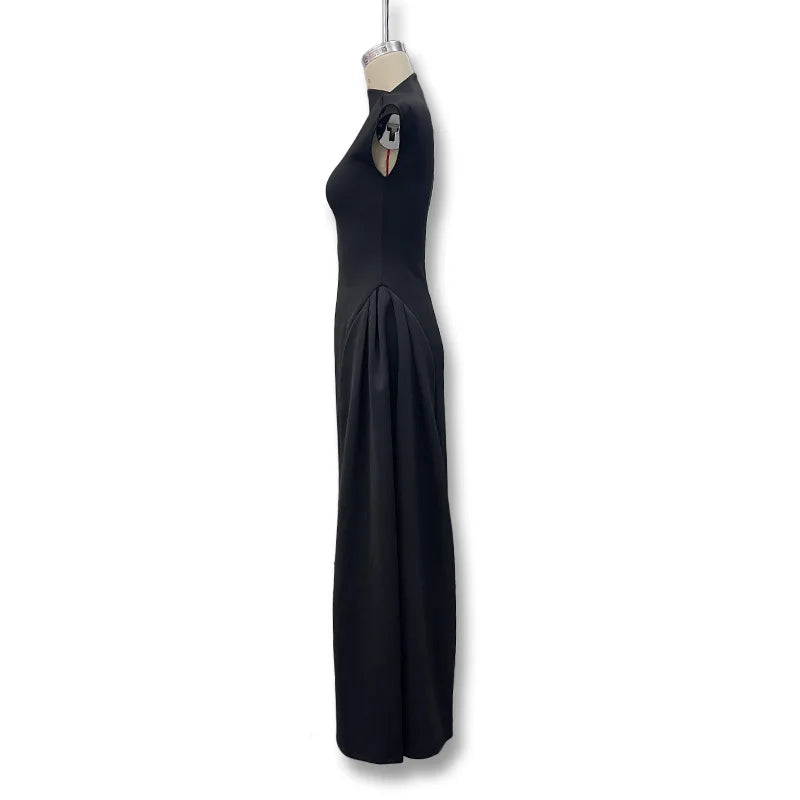 Evening Dress Dresses 2025 Woman Vestidos A-line Women's Clothing Solid Color Sleeveless Party Prom Banquet Temperament Elegant