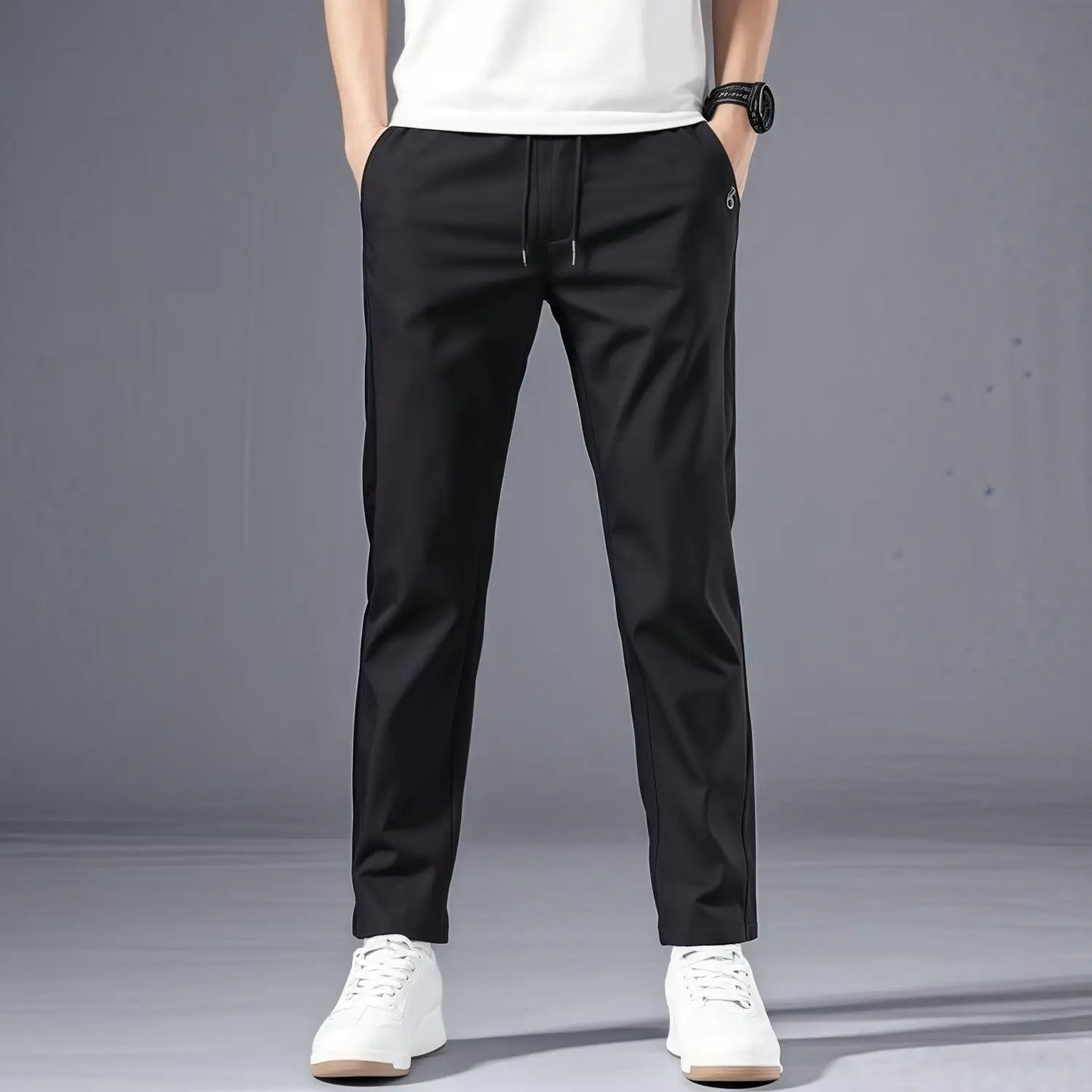Casual Pants Men's Korean Version Summer Thin Men's New Sports Pants Loose and Versatile Trend Light Luxury Straight Trousers