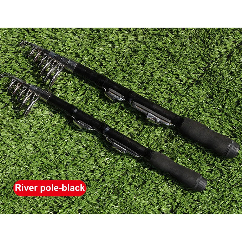 Fishing tools Telescopic Fishing Rod Spinning Fly Carp Feeder Carbon Fiber Pesca 1.2M 1.5M 1.7M 1.9M 2.1M Mini Travel Reel Seat
