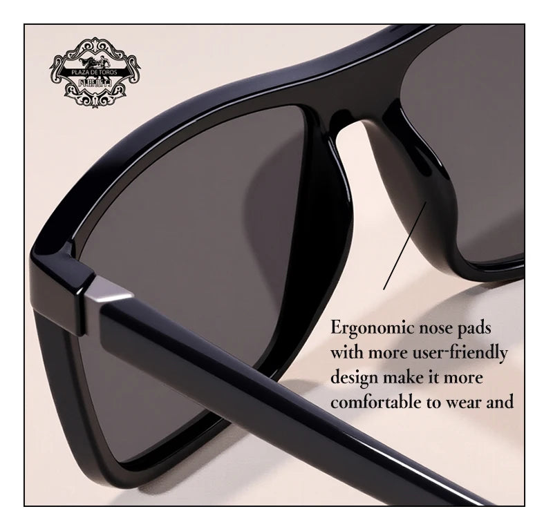 Classic Square Polarized Sunglasses Men Women Retro Black Sun Glasses Male Female Fashion Summer Anti Glare Driving Shades UV400