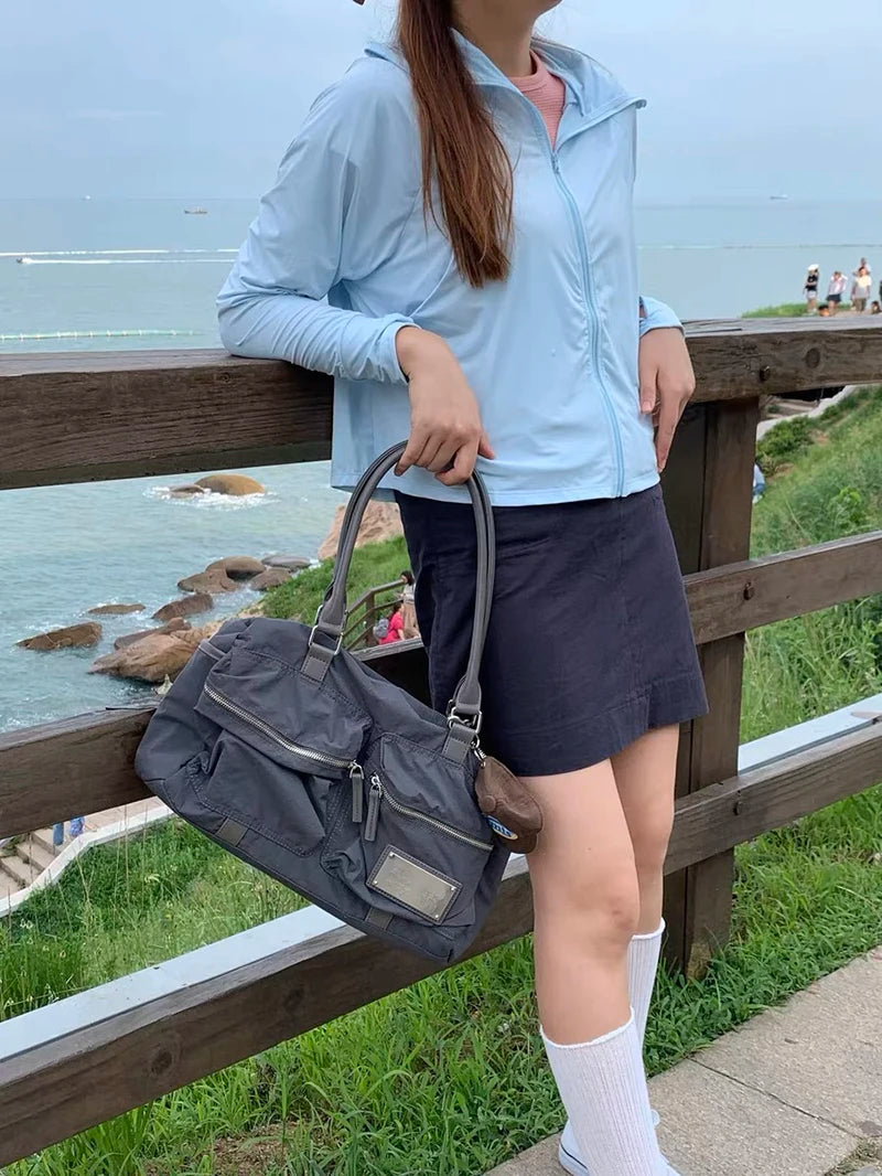 Ladies Large Capaci Nylon Handbag 2026 New Sle ort Trip Travel Bag Single oulder Fitn Tote Bag Briti Sle Casual