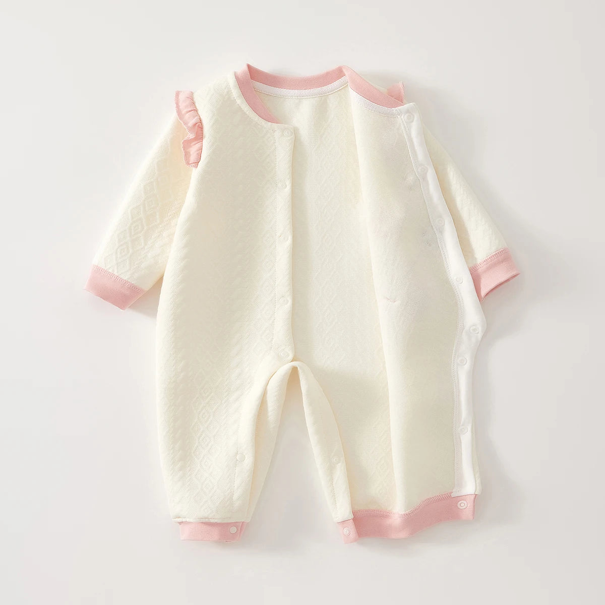 Baby Clothes for Autumn, Class A, Baby Girl Full-Month Outfit, One-Piece Suit, Baby Silk-Lined Warm Newborn Romper