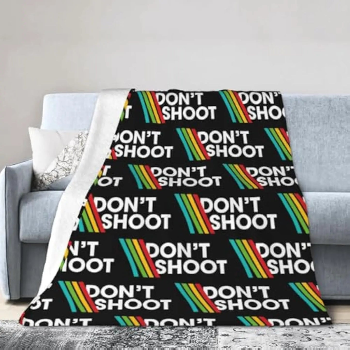 Flannel Arc Raiders Don't Shoot! Arc Stripes Throw Blanket- Ultra Soft Lightweight for Bed, Sofa, Travel & Camping