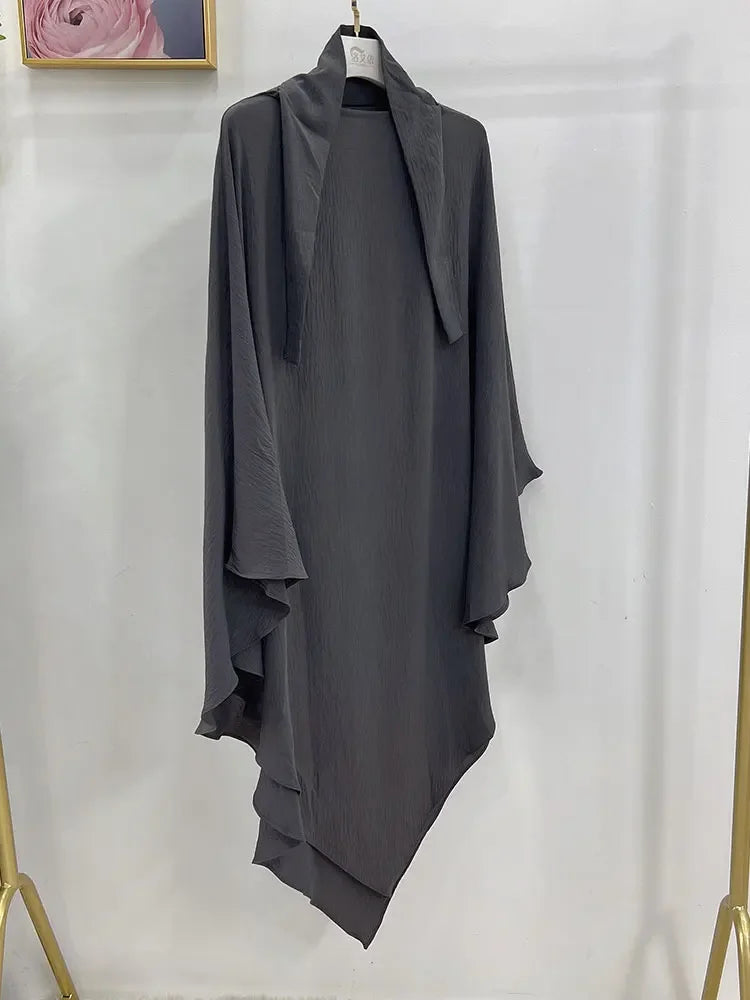 Eid Muslim Long Khimar Prayer Hijab for Women Ramadan Wrap Overhead Prayer Scarf  Islamic Dubai Saudi Niqab Headscarf 2024