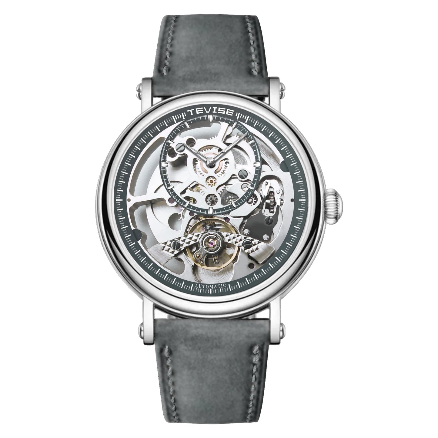 TEVISE New Automatic Watch for Men Mechanical Watch Skeleton Wristwatch Luminous Stainless Steel Top Luxury Watch Waterproof