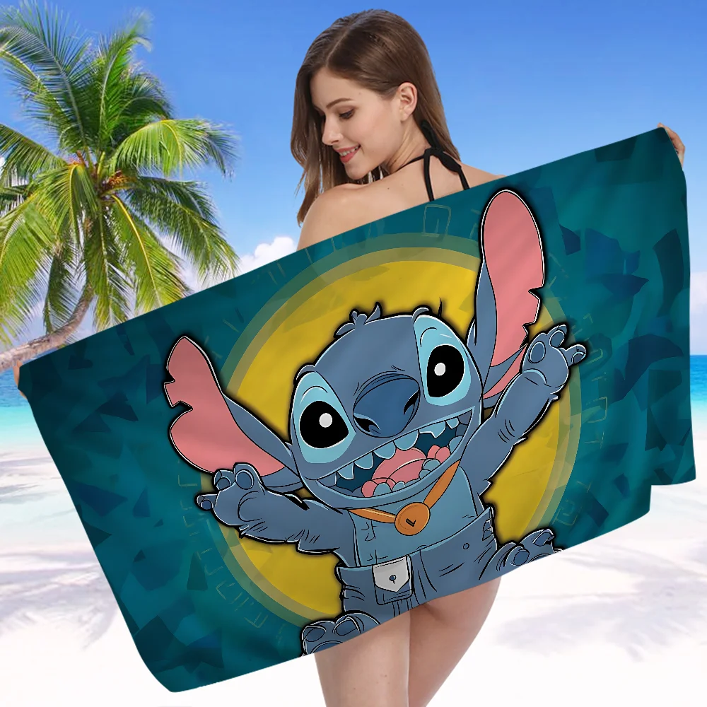 Fashion S-StitchS-S Bath Towel Microfiber Soft Water Absorbing Breathable For Girl Kids Decorative Cartoon Beach Towel
