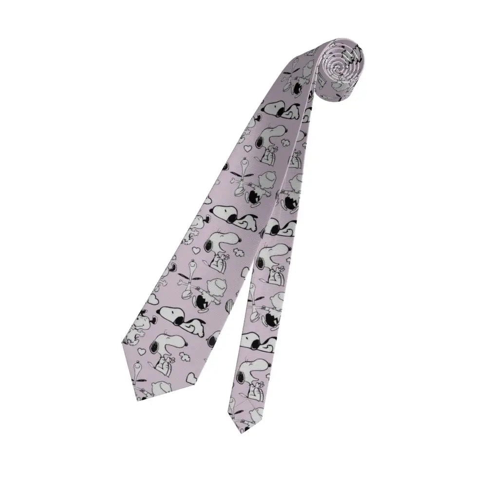 Personalized Fashion S-Snoopys Neckties Men Silk Cartoon Office Neck Tie