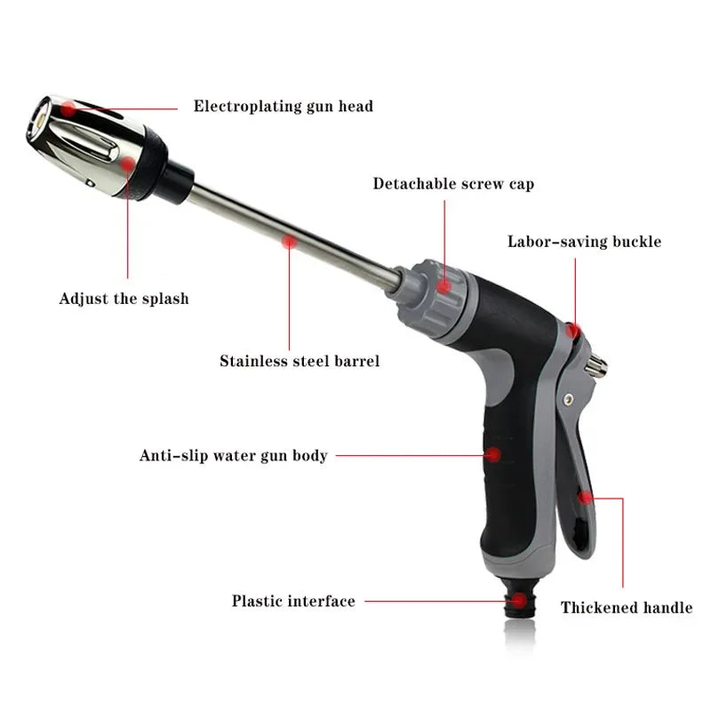 Pressure Washer High Pressure Water Gun Portable Washer for Car Floor Wall Cleaning With 360° Rotating for Three Spray Modes