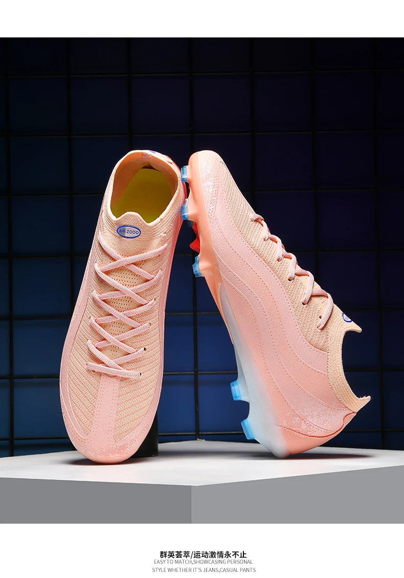 New Men's Soccer Shoes Professional Football Boots Non-Slip Cleats FG/TF Grass Outdoor Training Athletic Sneakers