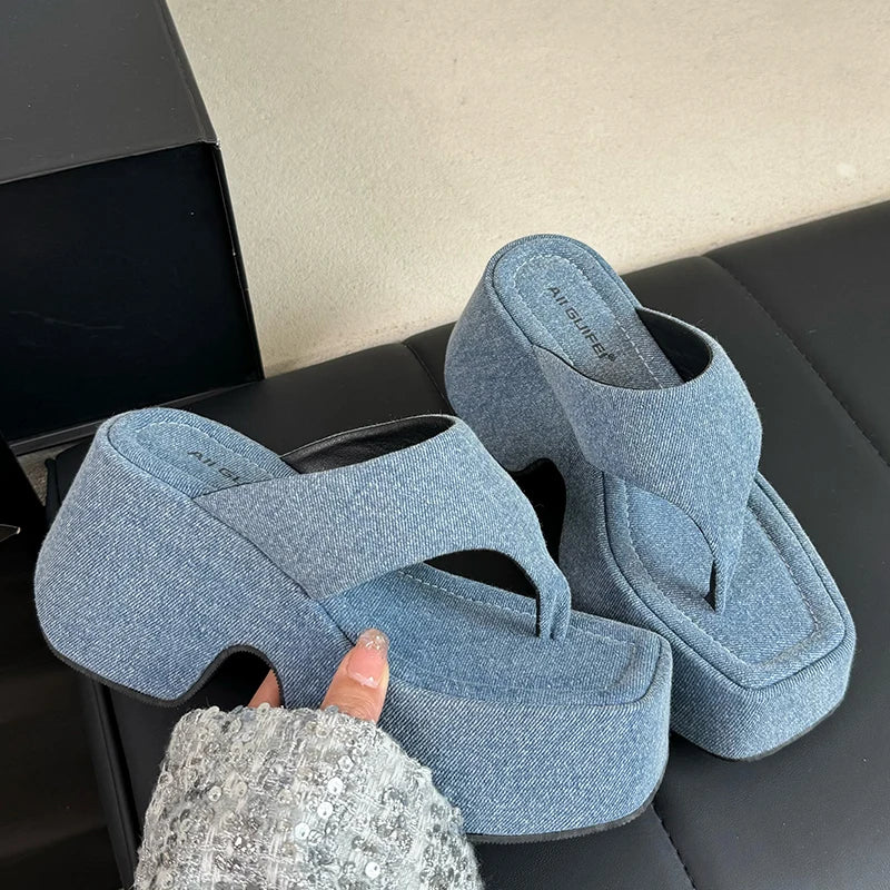 Pumps Flip Flops Slippers Shoes For Ladies New 2026 Female Footwear Platform Wedges Women Slippers Fashion Slides Heels  Shoes