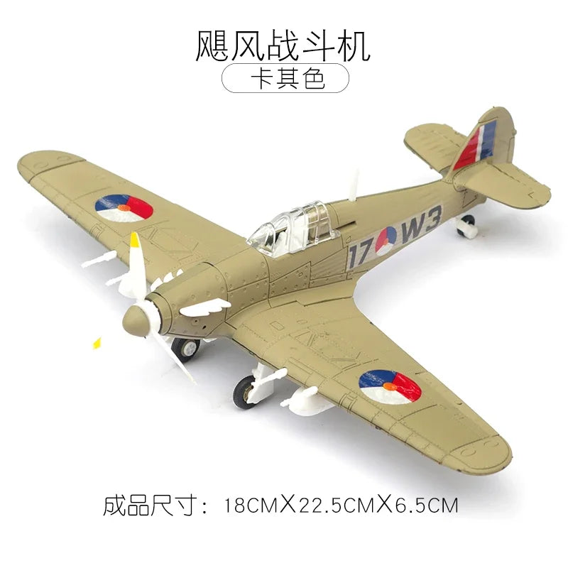 1/48 WWII Fighter Model Pirate Mustang Spitfire Hurricane BF109 4D Assemble Aircraft Plastic DIY Airplane Toy Building Kits