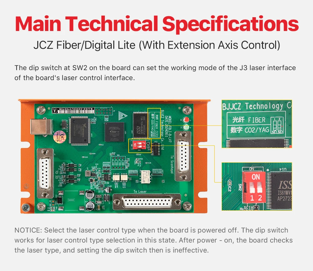 Laser Marking Board JCZ LV7 Laser Control Card Ezcad Software for 1064nm 355nm 10600nm Fiber UV Co2 YAG Laser Marking Machine