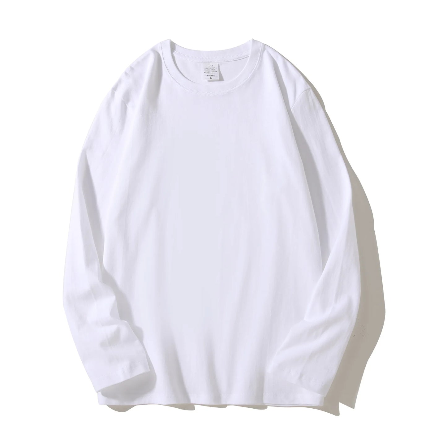 Cotton 100% Long-sleeved Men's T Shirt MRMT 2025 Brand New Round-collar Solid-color Men T-shirt for Male Tshirt Man Tops Tees