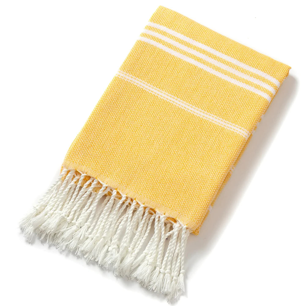 Cotton Turkish Beach Towel 90*180CM Sauna Spa Gym sports Fitness Fringed Bath Towel kitchen Soft Absorbent Quick drying towels