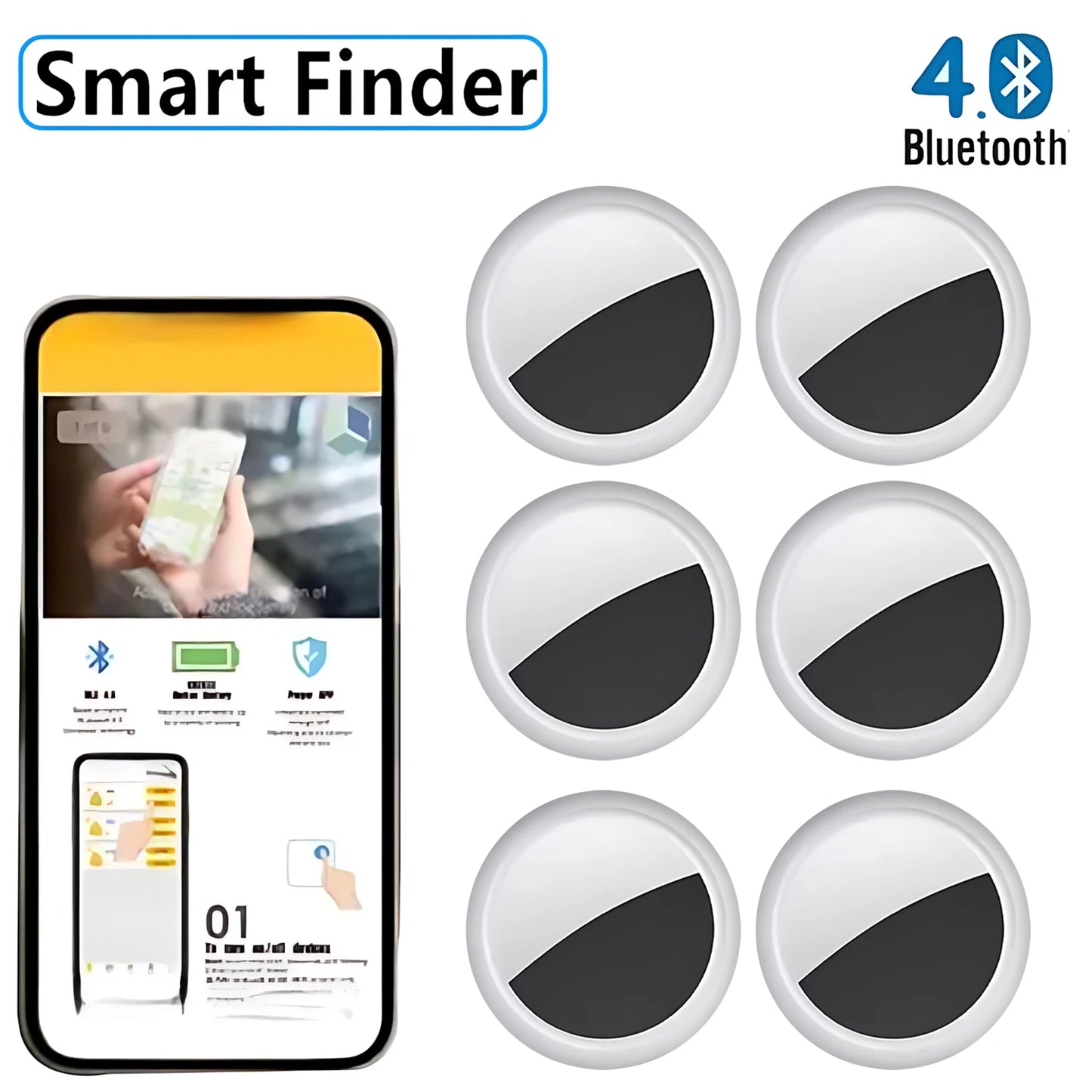 Smart Bluetooth GPS Anti - lose Tracker Sound locate msg reminder alarm For keys wallets kids pets APP tracking on iOS & Android