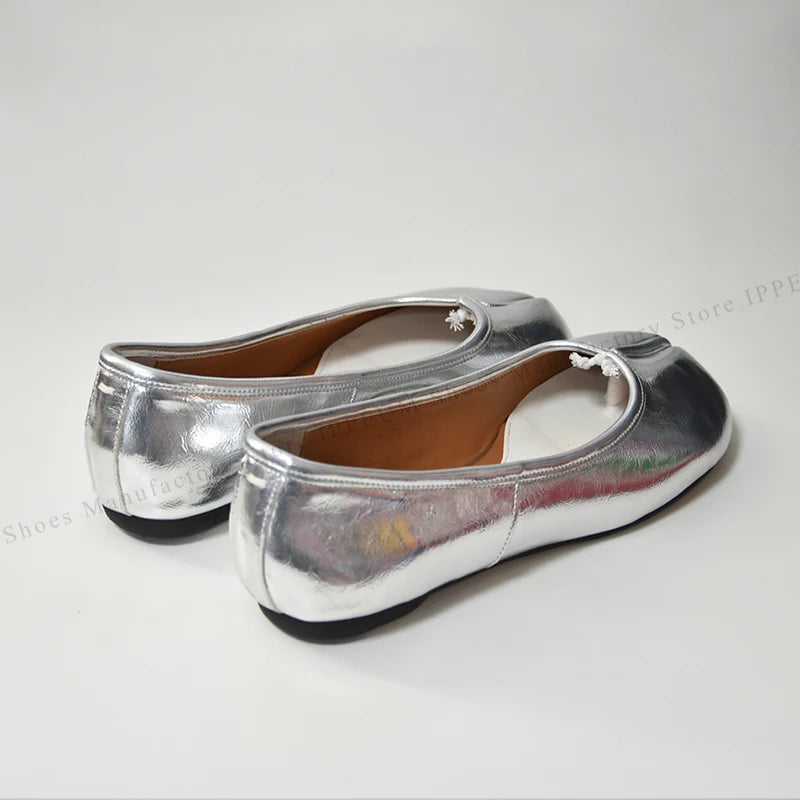 IPPEUM Tabi Footwear Shoes For Women 2026 New Fashion 36-44 Plus Size Ballet Flats Shoes With Split Toe