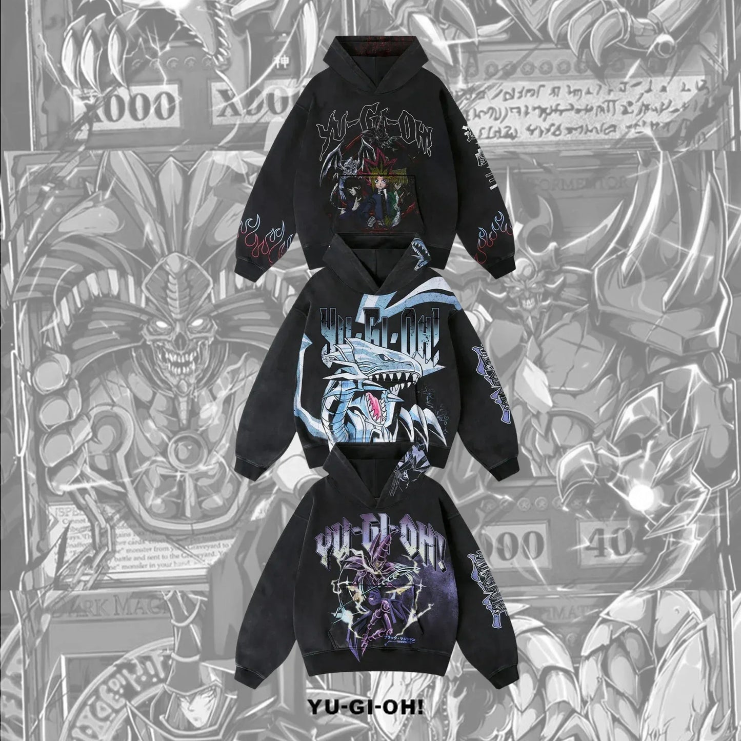 Yu-Gi-Oh Streetwear Y2k Top Oversized Hoodie Anime Graphic Hoodies Premium Pure Cotton Sweatshirt Grunge Women Men Clothing