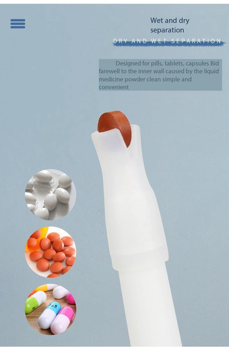 Pet Pill Syringe with Silicone Tip Side Grip Pet Pills Shooter Tablets Dispenser Popper Medical Feeding Tool for cats Dogs