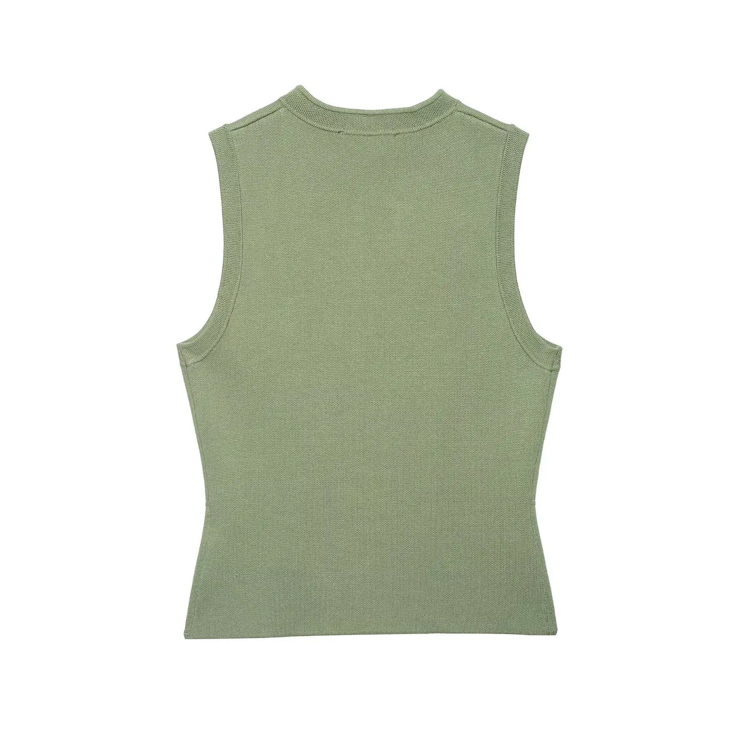 Women's Summer Knit Tops Vest 2026 New Fashion Retro Stretch Knit Short Blouses Tops Summer Street Chic Youth Holiday Tops