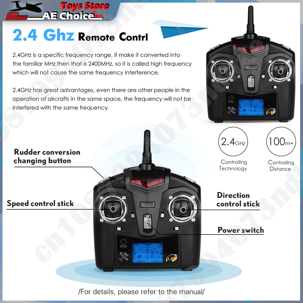 WLtoys 2.4G F949 RC Airplane Cessna 182 3D6G 3Ch Fixed Wing Plane Outdoor Drone RTF With Gyroscope RC Toy Gift for Adults