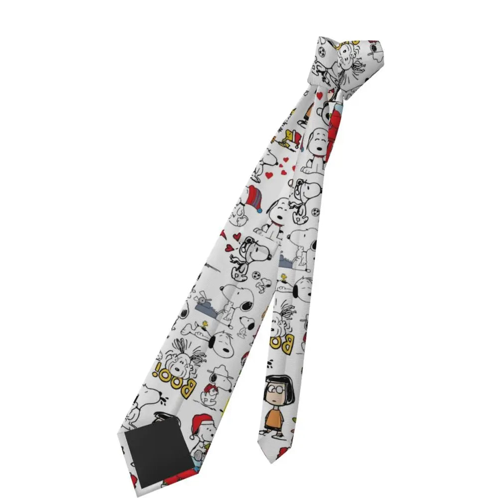 Personalized Fashion S-Snoopys Neckties Men Silk Cartoon Office Neck Tie