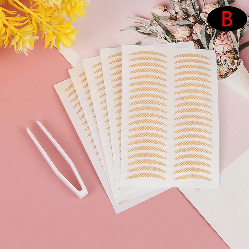Natural Eye-Lift Mesh-Lace Transparent Invisible Self-adhesive Eyelid Tapes Stickers Women Invisible Double-fold Eyelid Stickers