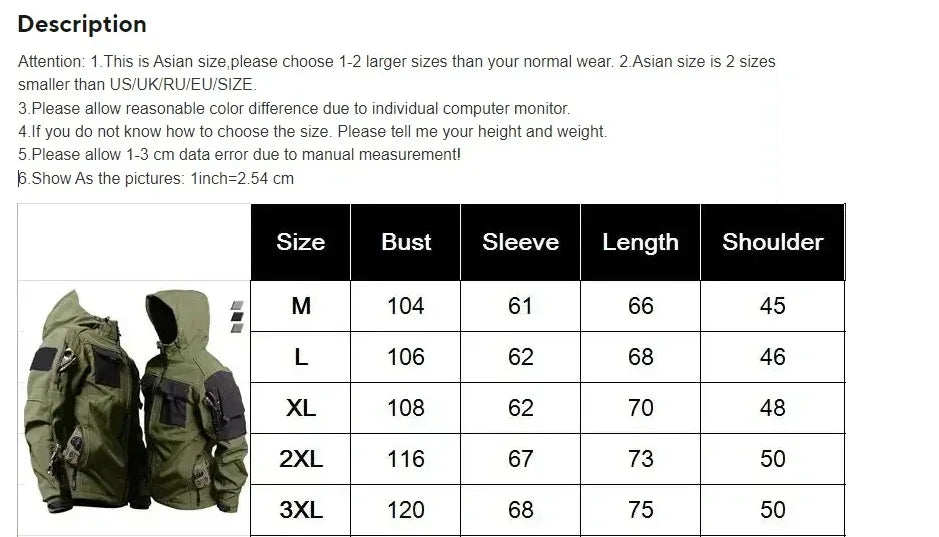 New Autumn WinterTactical Jackets Men Military Soft Shell Waterproof Windproof Hooded Jacket Outdoor Functional Multi-pockets