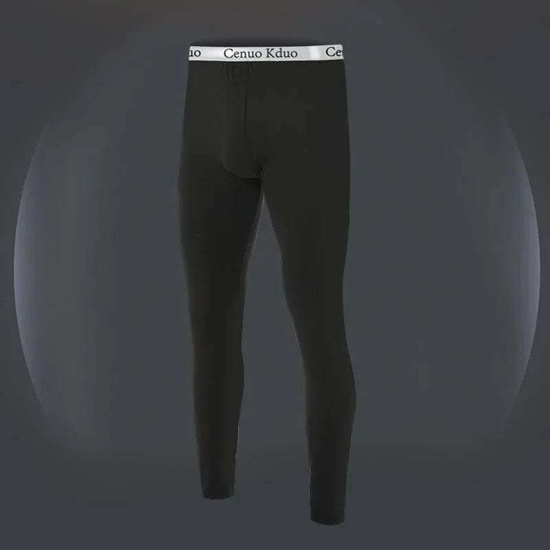 Warm Pants for Men with Plush and Thickened Autumn and Winter High Elasticity, Tight Fitting Sports Bottoms and Slim Fitting Pan