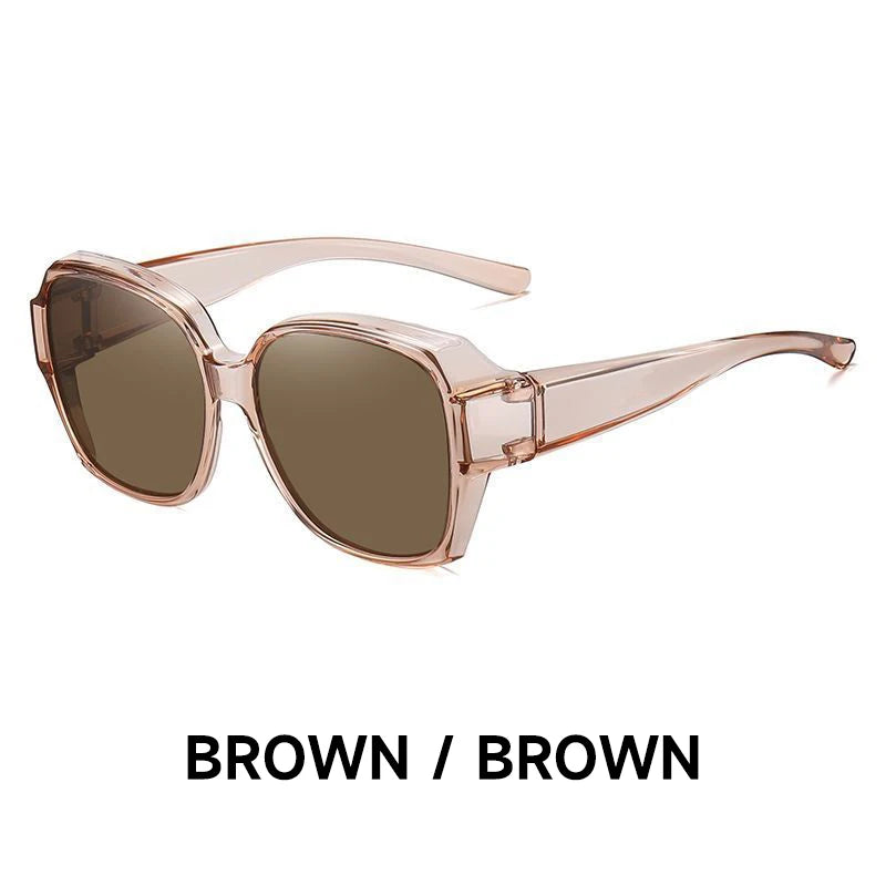 Polarized Sunglasses Can Cover Myopia Glasses Men's and Women's UV Protection to Make round Face Thin-Looked for Driving