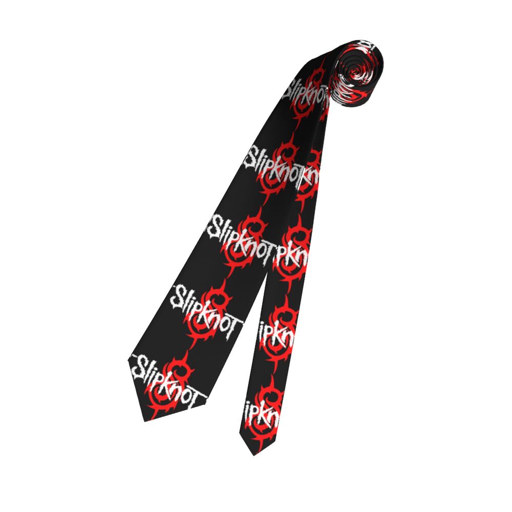 Slipknots Neckties Men's Customized Silk Heavy Metal Rock Music Gift Neck Tie for Office