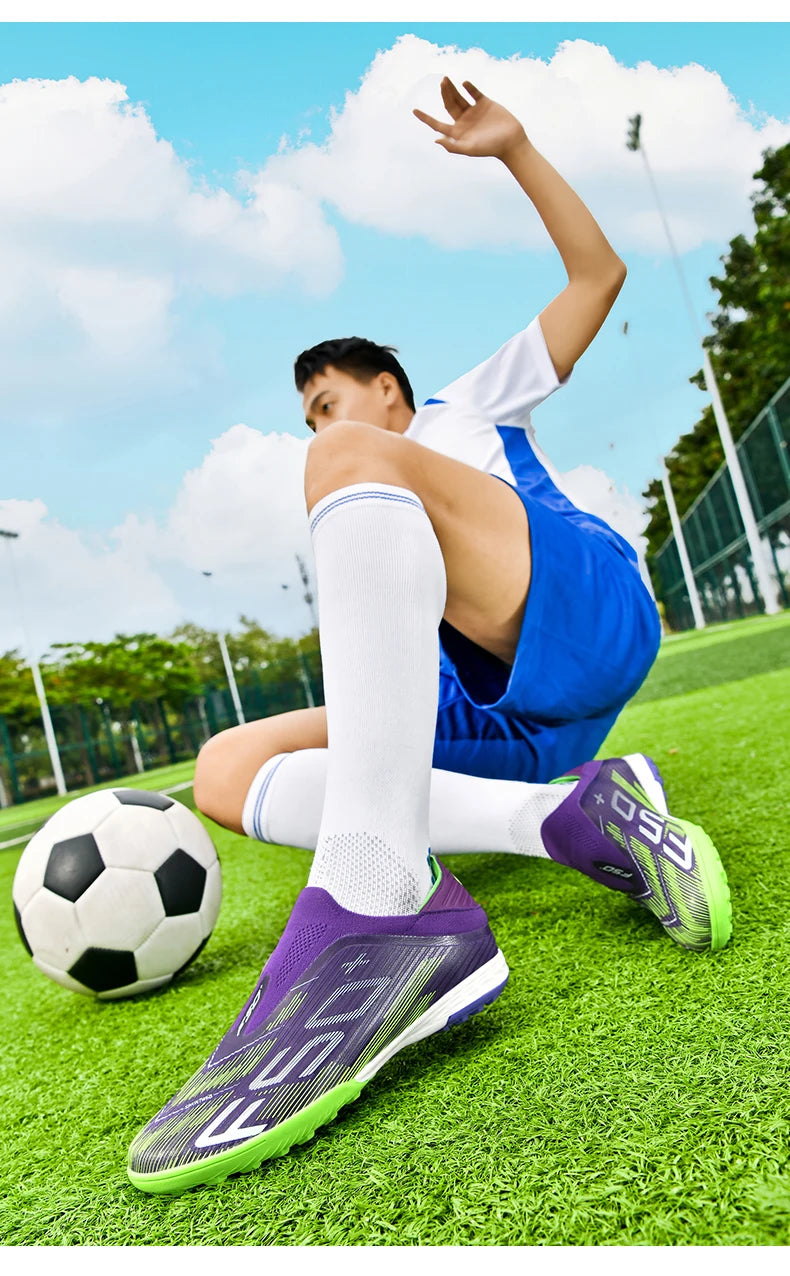 High Quality Mens Football Boots F50 Youth FG/TF Training Studded Fast Soccer Cleats Boys Non Slip Football Shoes for Man 35-45