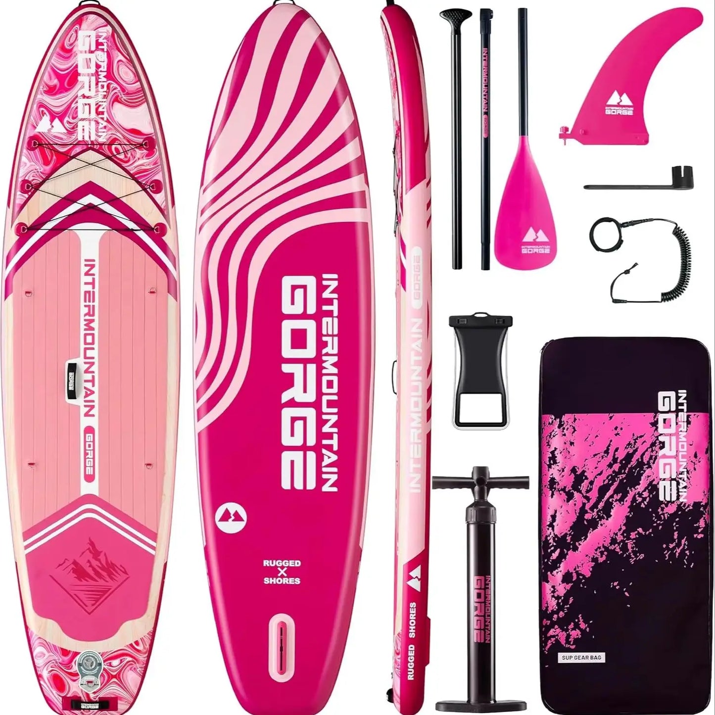 SKATINGER 11'x34''x6'' Inflatable Paddle Board for Adults Waterproof Standing Style SUP Board with Accessories for Aquatic