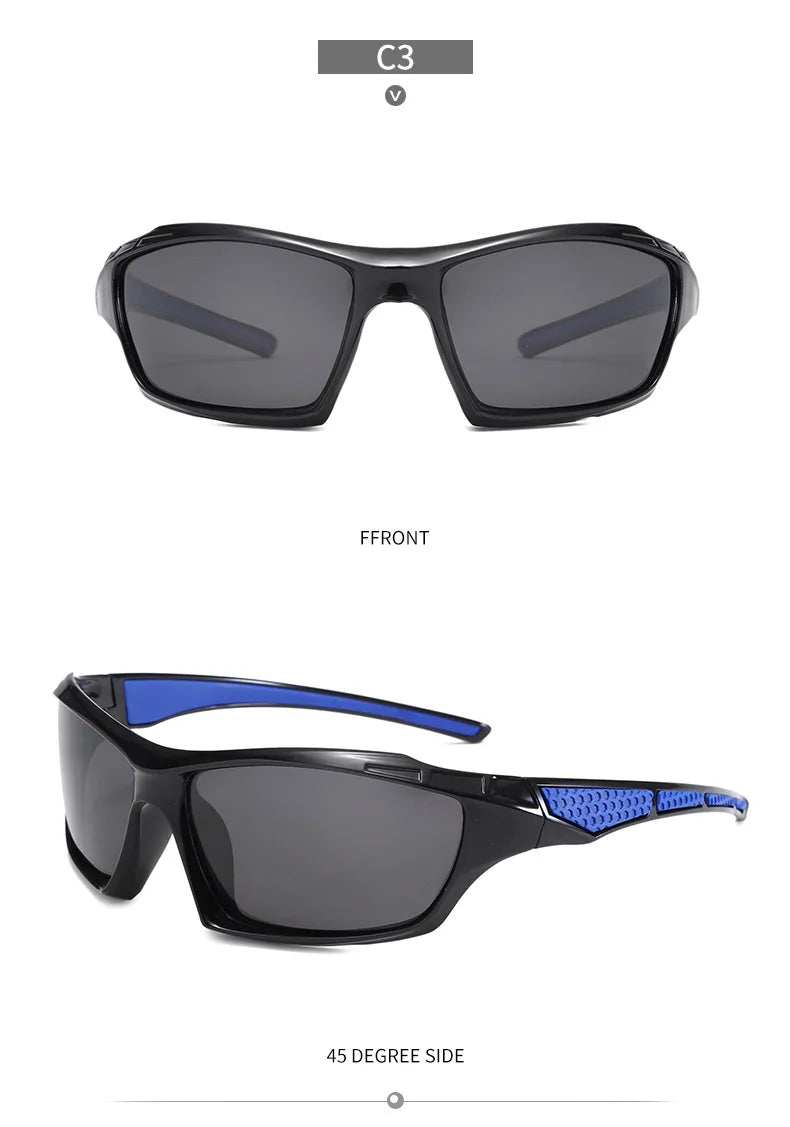 Outdoor cycling Polarized Sunglasses Men Frame Sport Sun Glasses Driver Retro Goggles eyewear go fishing Cool UV400 Anti-Glare