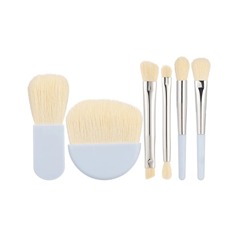6pcs Mini Makeup Brush Set Powder Eyeshadow Foundation Blush Concealer Beauty Makeup Tools Brush Professional Supplies