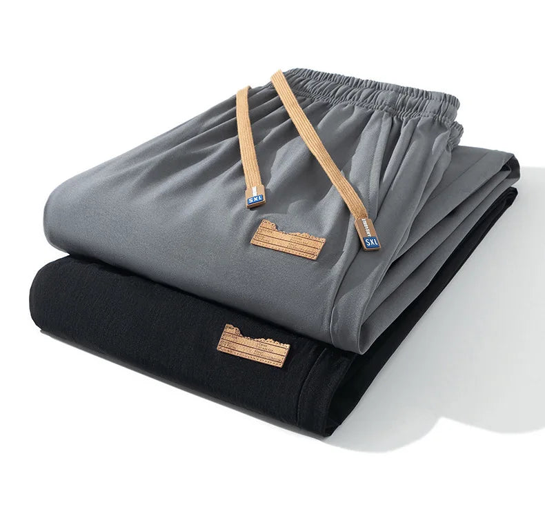 Spring Autumn Men's Clothing Drapey Wide-leg Pants, Loose Sports Pants Trendy Straight-leg Casual Trousers