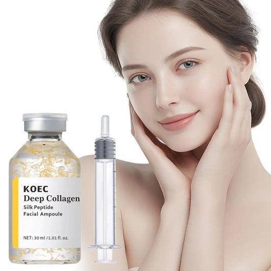 Korean Peptide Silk Collagen Face Serum Deep Intensive Revitalizing Essence Cream Peptide Firming Face Women Hydrating Care 30ml