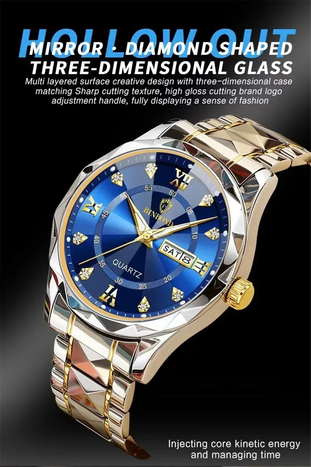 Watch For Men Original Top Brand All Black Stainless Steel Men's Wristwatch Classic Business Waterproof Japan Movement