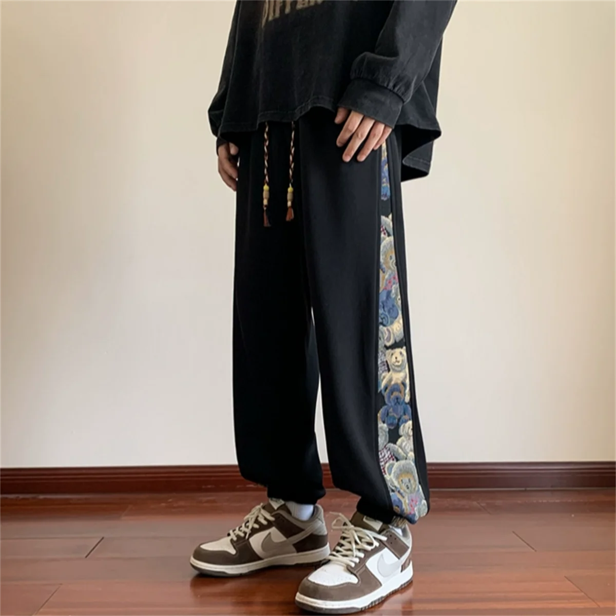 Men's Summer dressing Retro Casual Pants New Fashion Trends Versatile Loose Straight Trousers Men Casual Pant