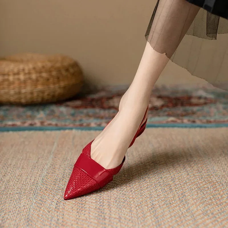 Shoes for Women 2024 Fashion Slip on Women's Pumps Autumn Pointed Toe Shallow Solid Dress Low-heeled Casual Office Ladies Shoes