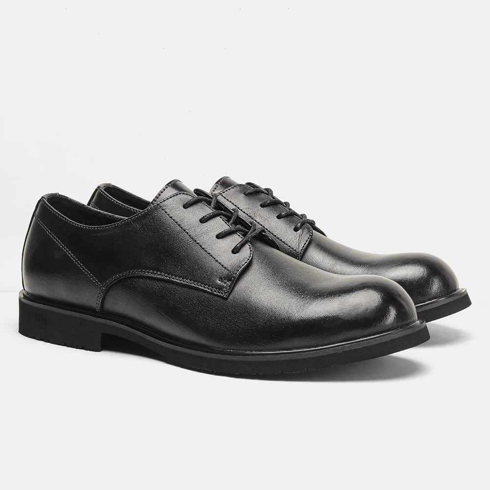 Genuine Leather Men Derby Shoes Ultralight Comfortable fashion Men Casual shoes Black Men Leather Shoes #KD6675