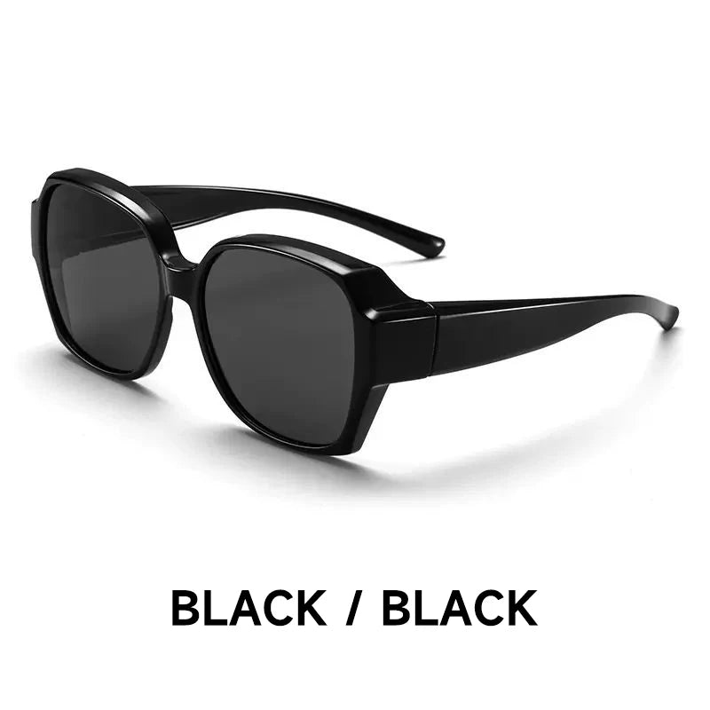 Polarized Sunglasses Can Cover Myopia Glasses Men's and Women's UV Protection to Make round Face Thin-Looked for Driving