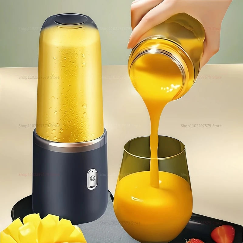 Double Cup Multifunction Portable Blender USB Personal Mini Juicer Cup 400ml Household Milkshake Juice Maker Electric Juicer